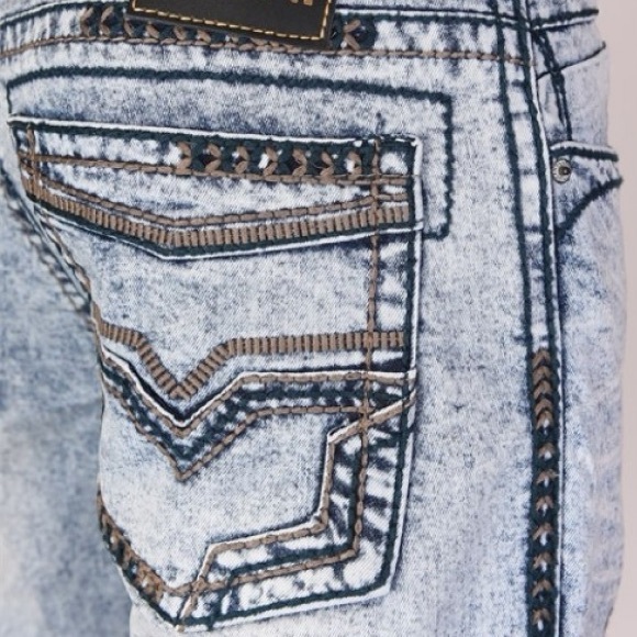 PLATINI MENS JEANS TAN STITCHING